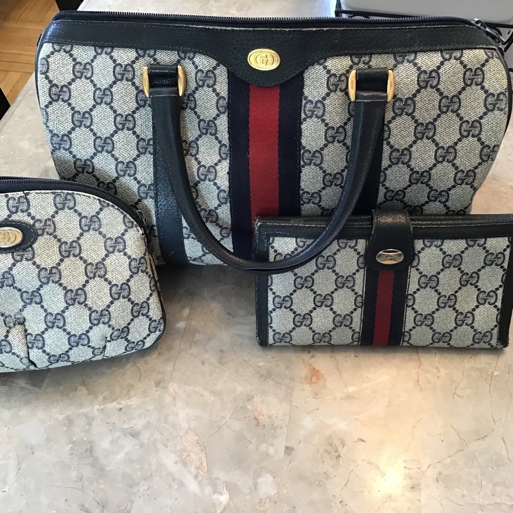 Gucci handbag, wallet, cosmetic case